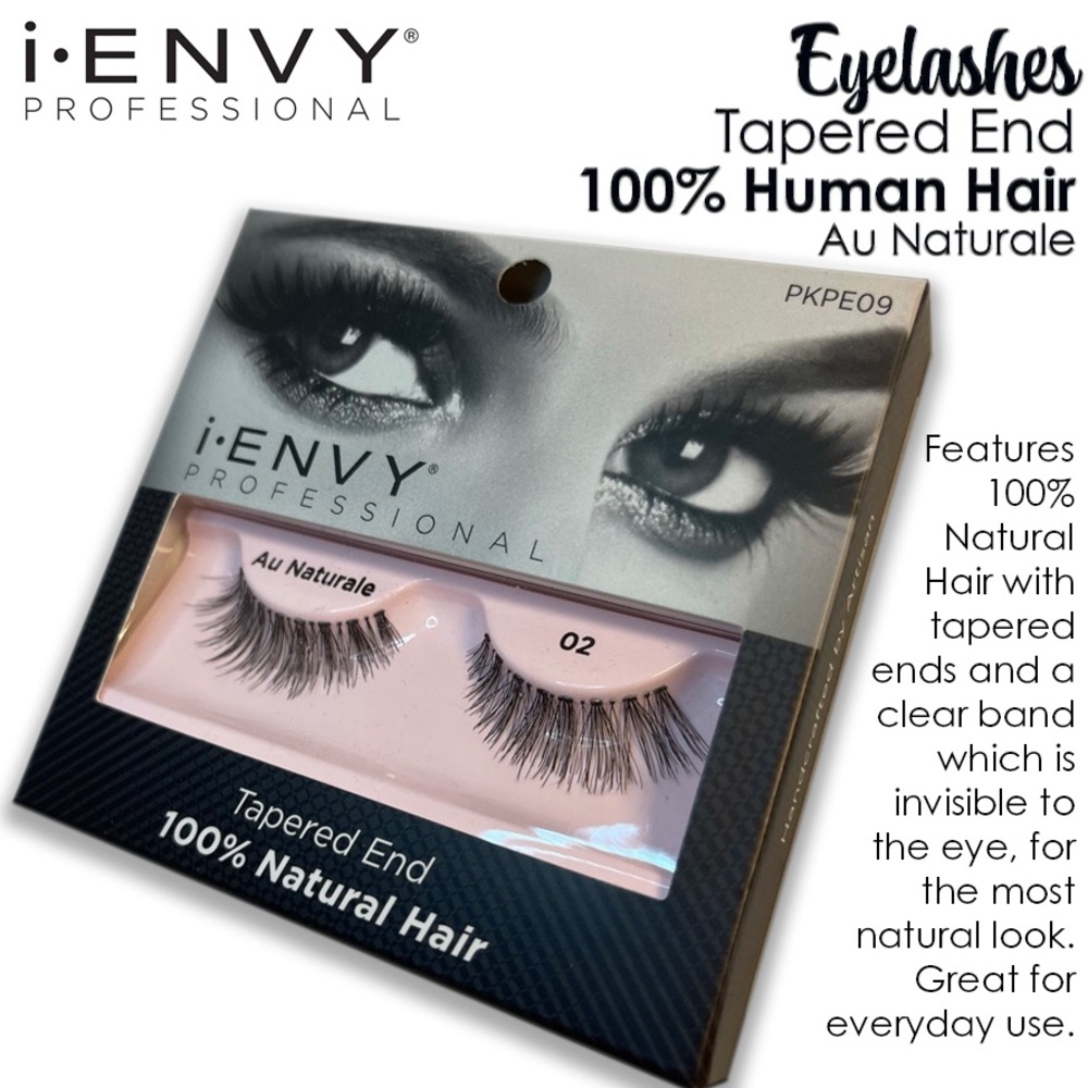 i-ENVY Professional Tapered End Lashes 100% Natural Hair- Black